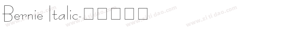 Bernie Italic字体转换